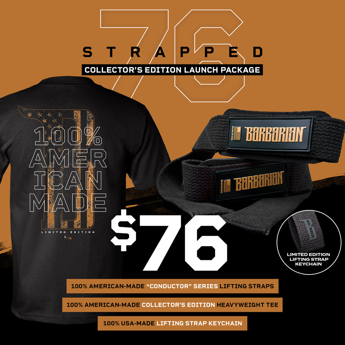 76 Strapped Collector's Edition Lifting Strap Package